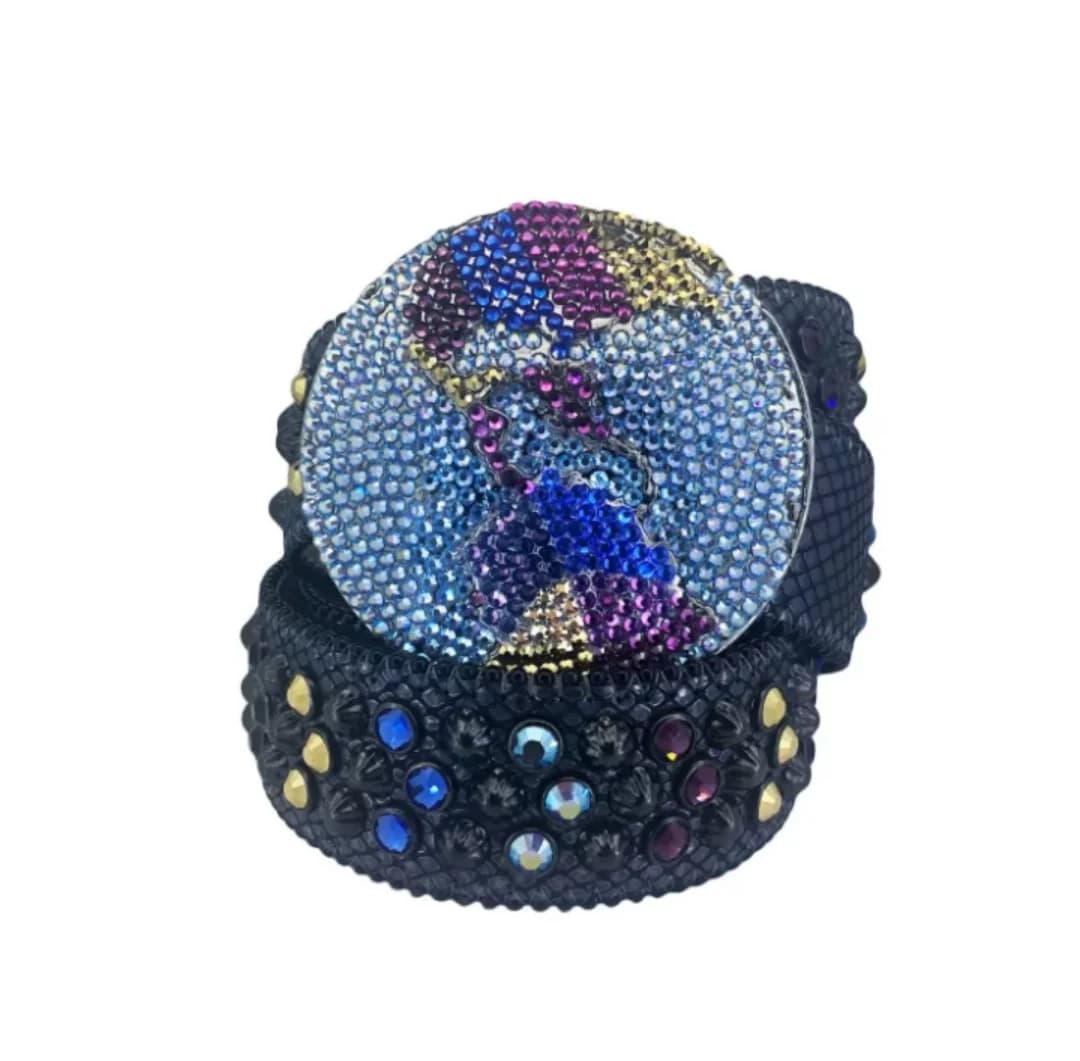 Hip hop style, rhinestones, punk style belt. from Taobao