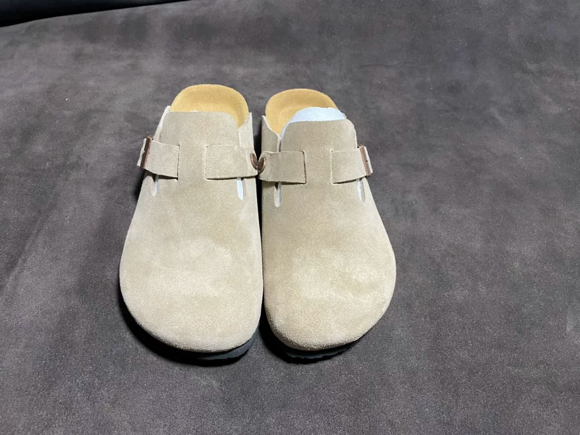 BMXM half covered slippers for men and women, the same style, Bohai suede fashion lazy shoes — product from Taobao, photo 1 of 1