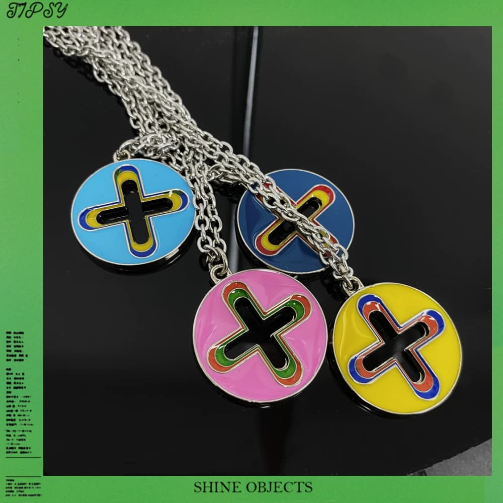 TPISY spot HOMER FRANK OCEAN lucky four leaf clover bevel cut enamel drip necklace from Taobao