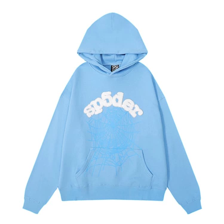 American fashion brand Sp5der 555555 spider web hooded sweater men Young Thug same style ins coat women from Taobao