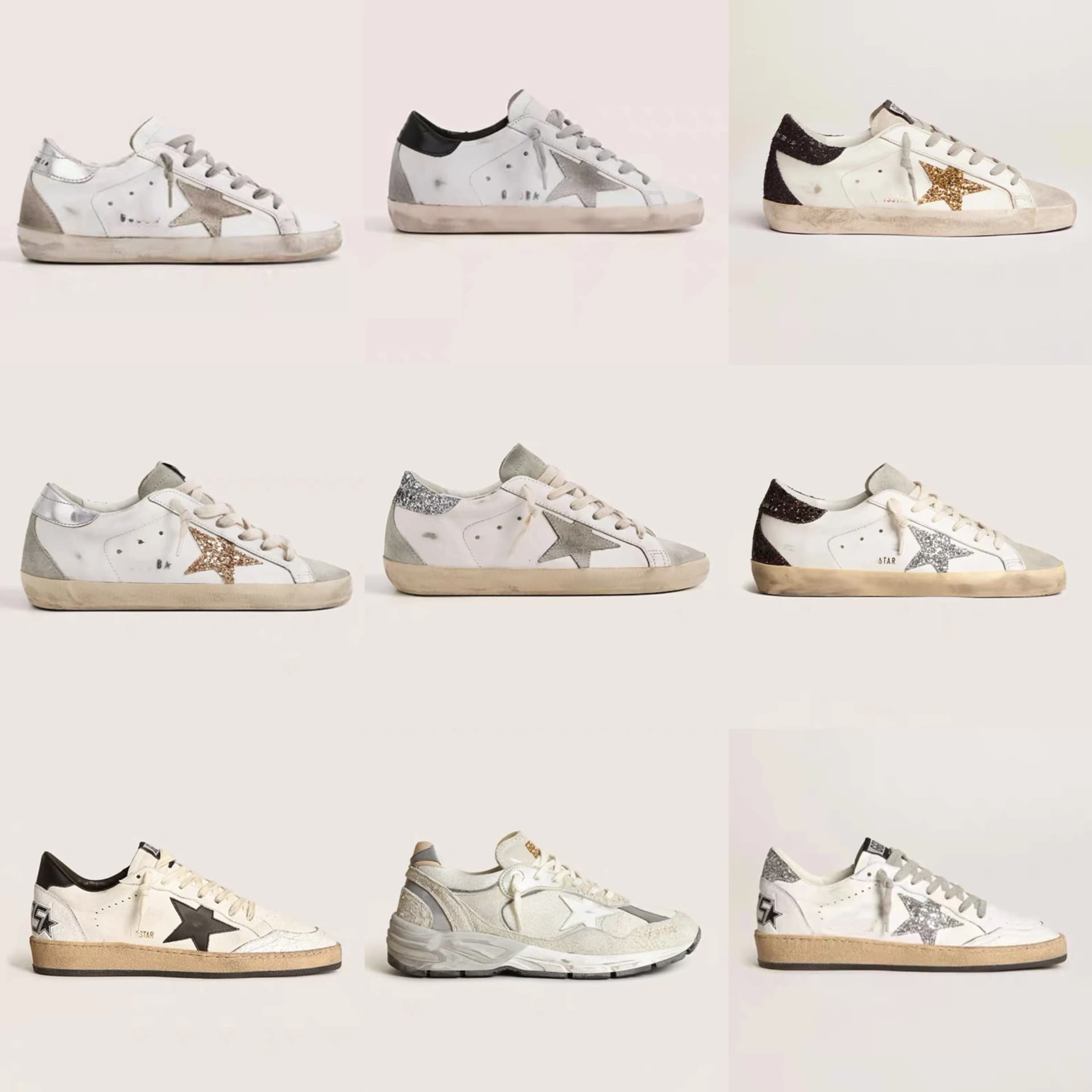 Korean GG old star dirty shoes women 2024 classic all match men's sneakers with heightened dirty cowhide white shoes from Taobao