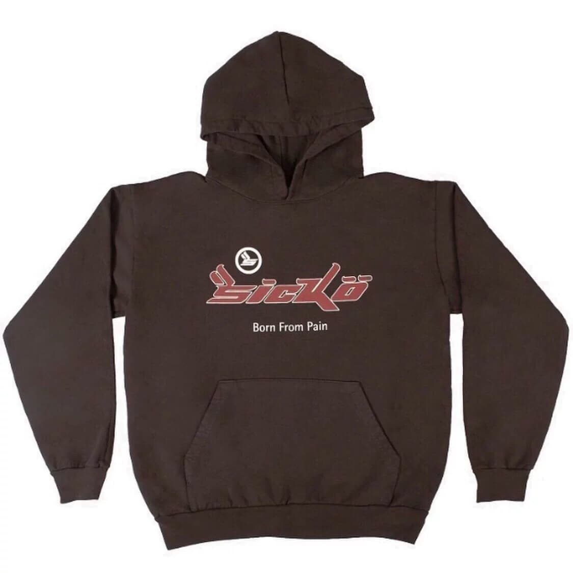 Sicko Pain Kapuzenpullover Braun — product from Taobao, photo 2 of 2