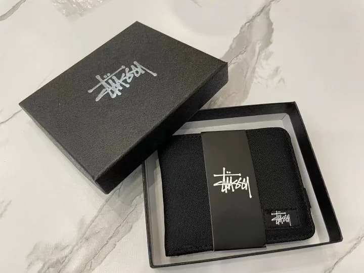 Stus wallet 2022 new canvas simple short card holder bus work card bag Stus solid color small wallet from Taobao