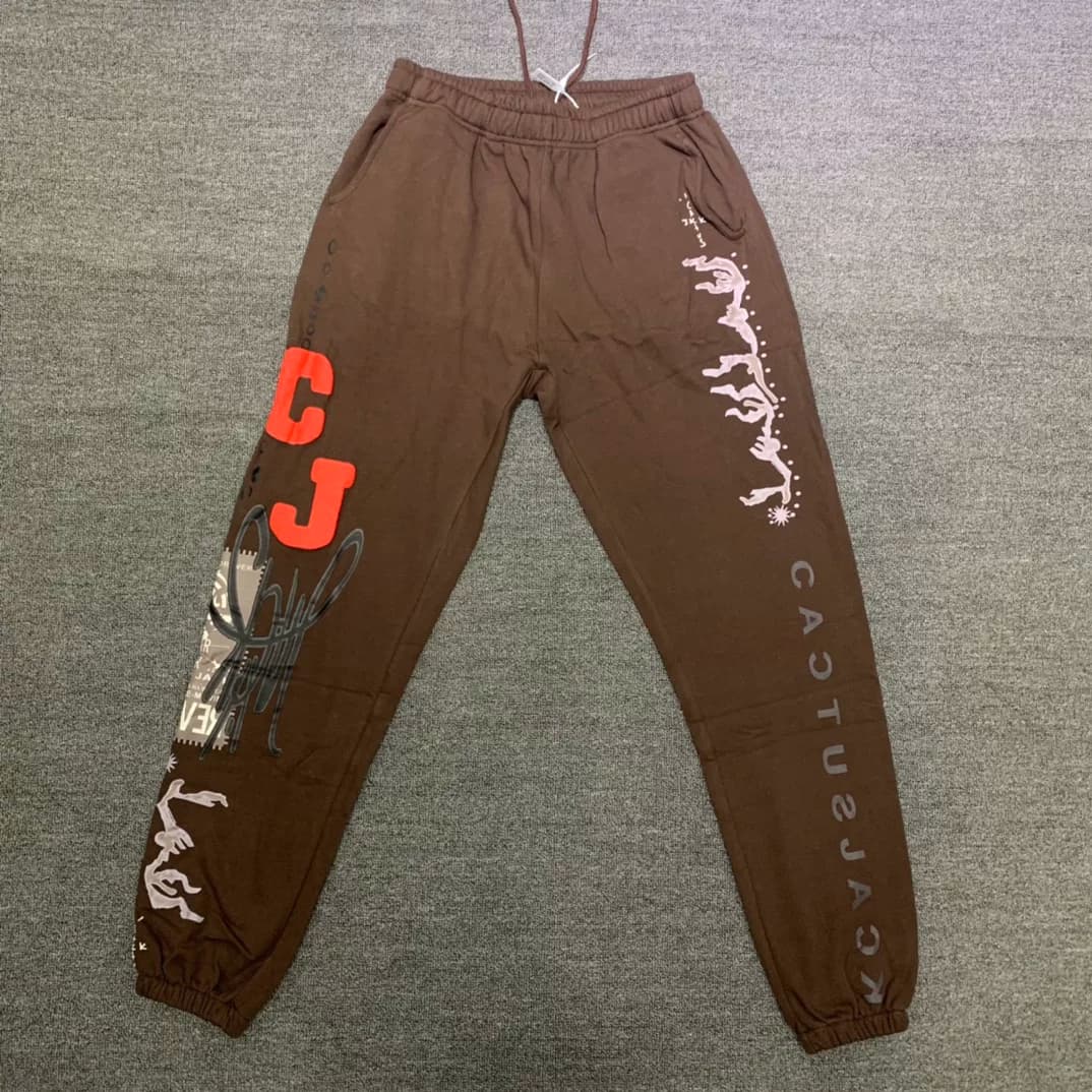 2022 Travis Scott Cactus Jack Grin CJ flare Pants for men and women from Taobao