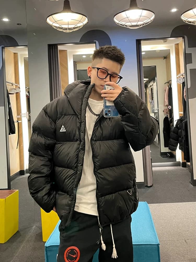ACG Lunar Lake hooded cotton jacket for boys and girls couples P cotton puffer jacket warm jacket winter from Taobao