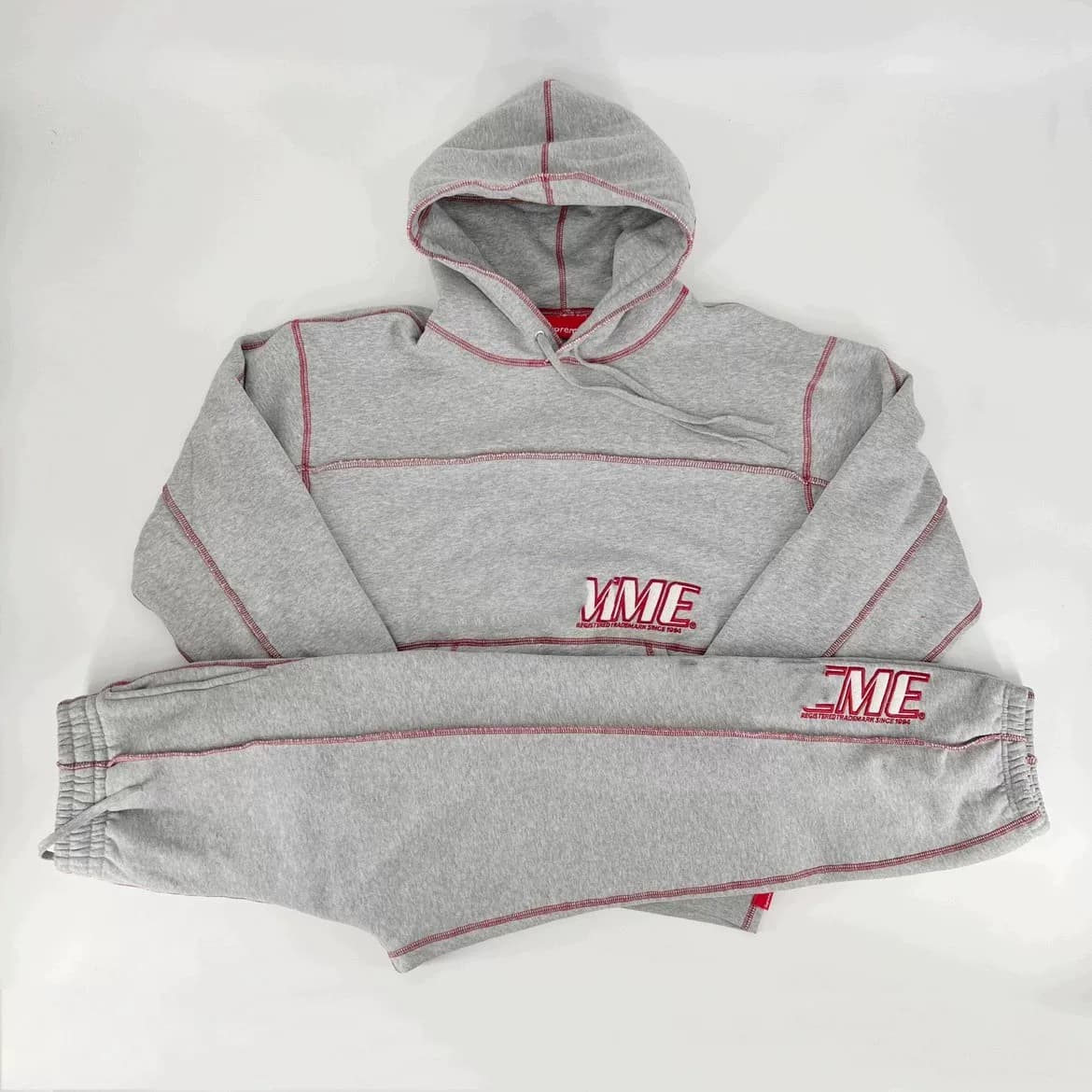 Centralcee drill coverstitch tracksuit stitching exposed design pure cotton suit from Taobao