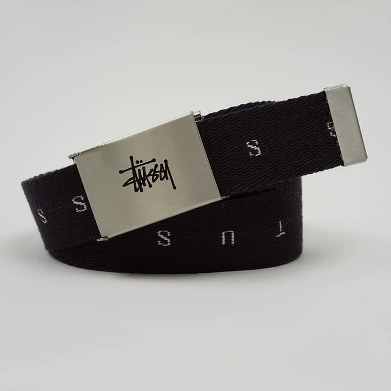 European and American trendy brand men's canvas belt letter casual braided belt versatile pure cotton thin youth student belt from Taobao