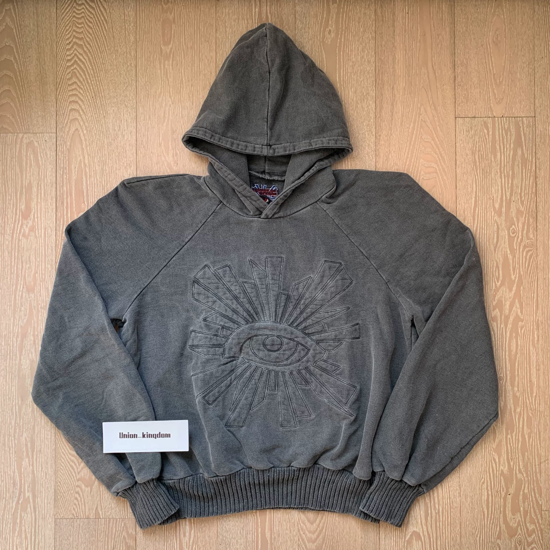 House Of Errors 3rd Eye Embroidered Wash Vintage Hoodie from Taobao