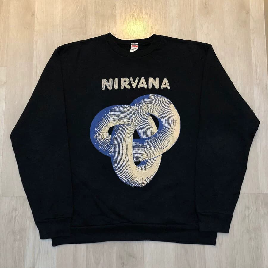 Nirvana Nirvana band American vintage trendy brand hip hop high street oversize loose sweatshirt men's large size from Taobao