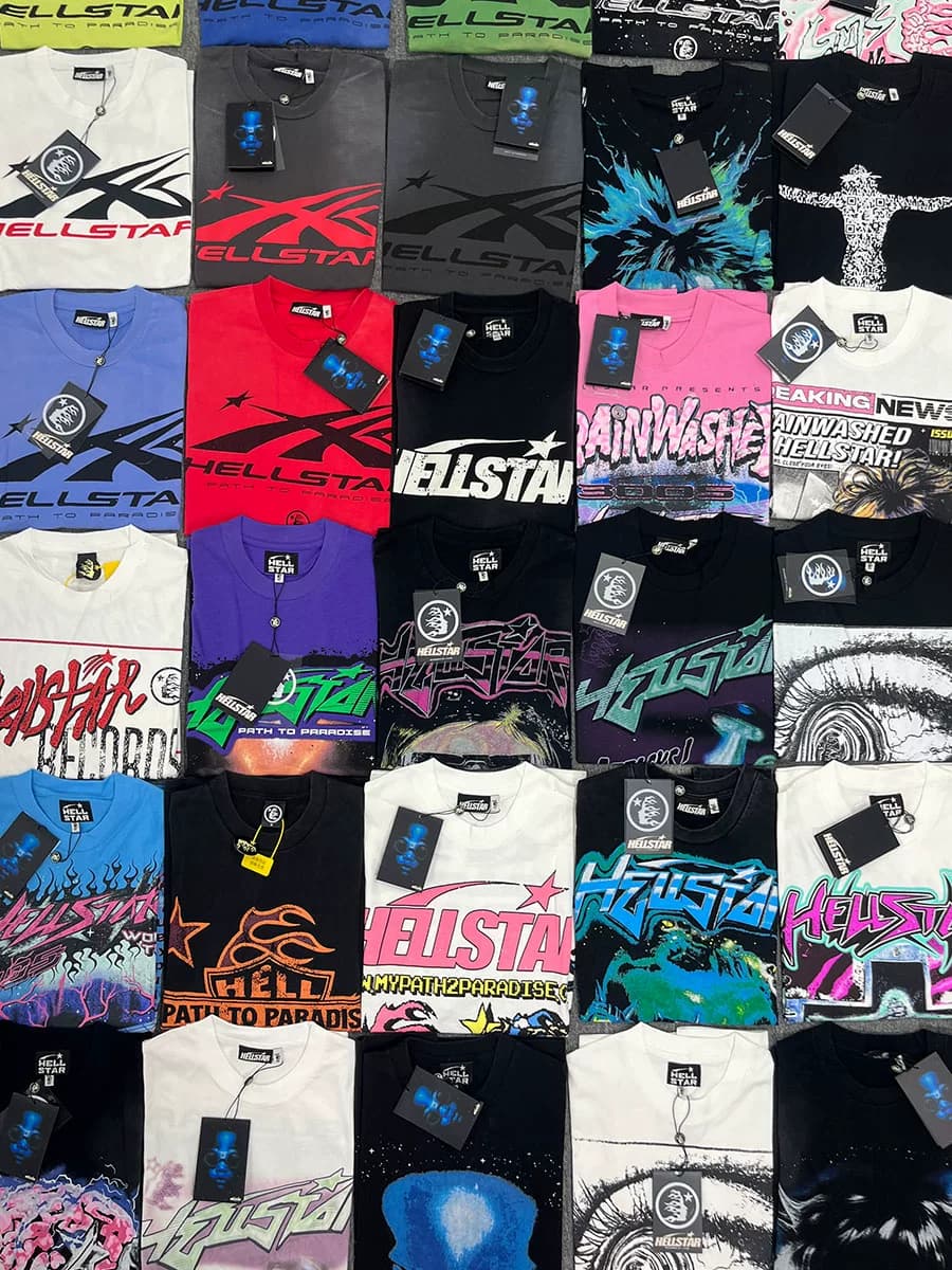 High version Hellstar Hell Star American high street Vintage men and women VTG short sleeved T shirt trendy brand from Taobao
