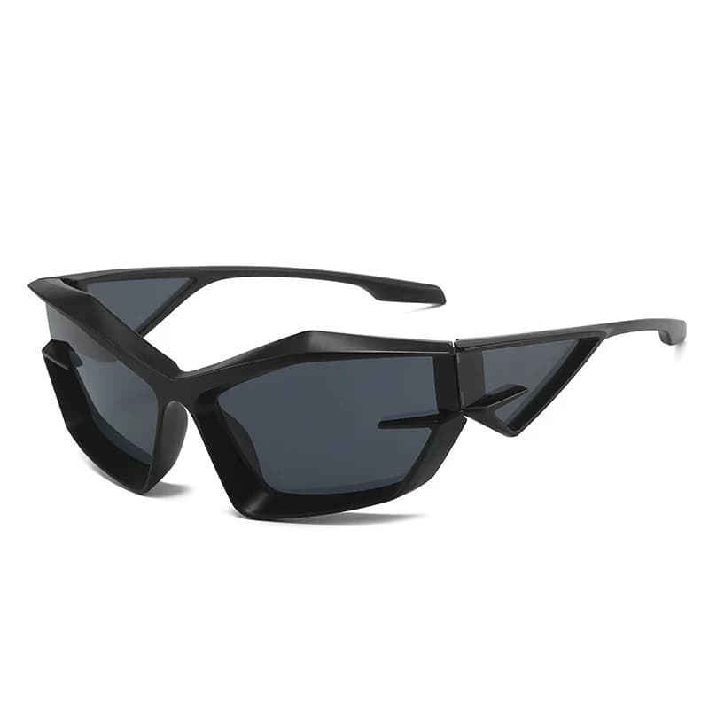 So handsome niche pioneer future transparent frame black sunglasses men and women fashionable pull cool photo sunglasses trendy — product from Taobao, photo 1 of 1