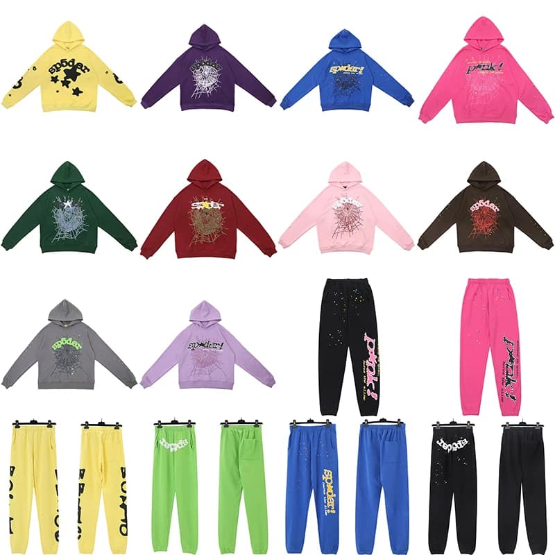 SP5 sweatshirt spider web European and American rap star young thug male and female couple trendy hoodie suit from Taobao