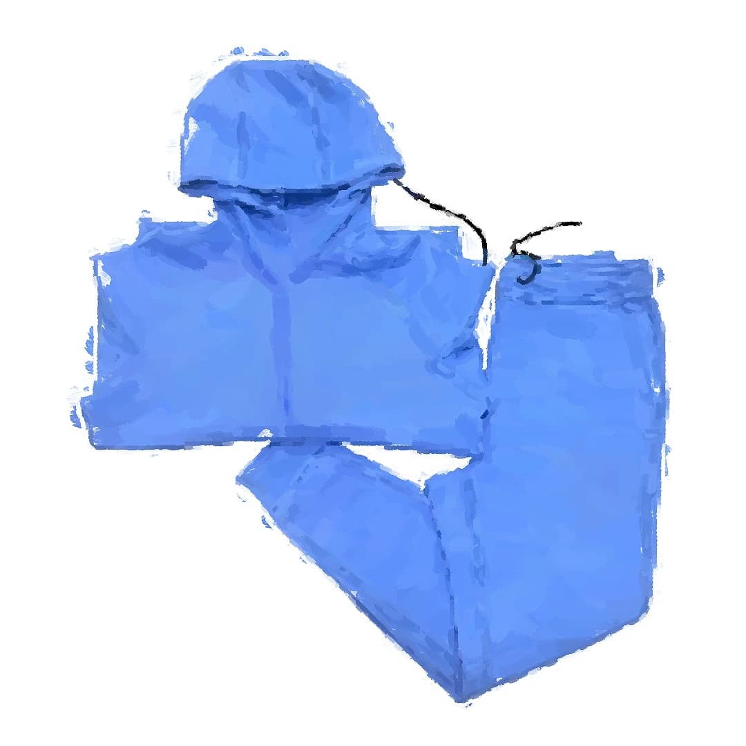 Madman N Style TF Blue/Gray Personalized Hoodie Set from Taobao