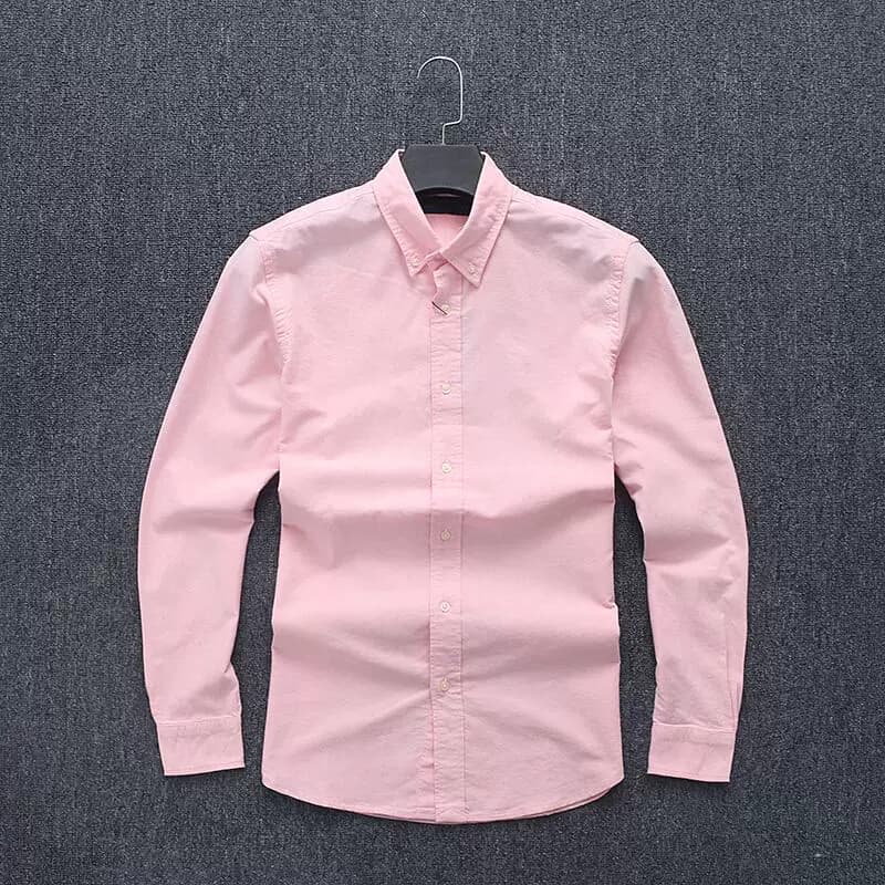 Men's soft washed natural cotton men's spring new Oxford shirt solid color slim shirt — product from Taobao, photo 1 of 1