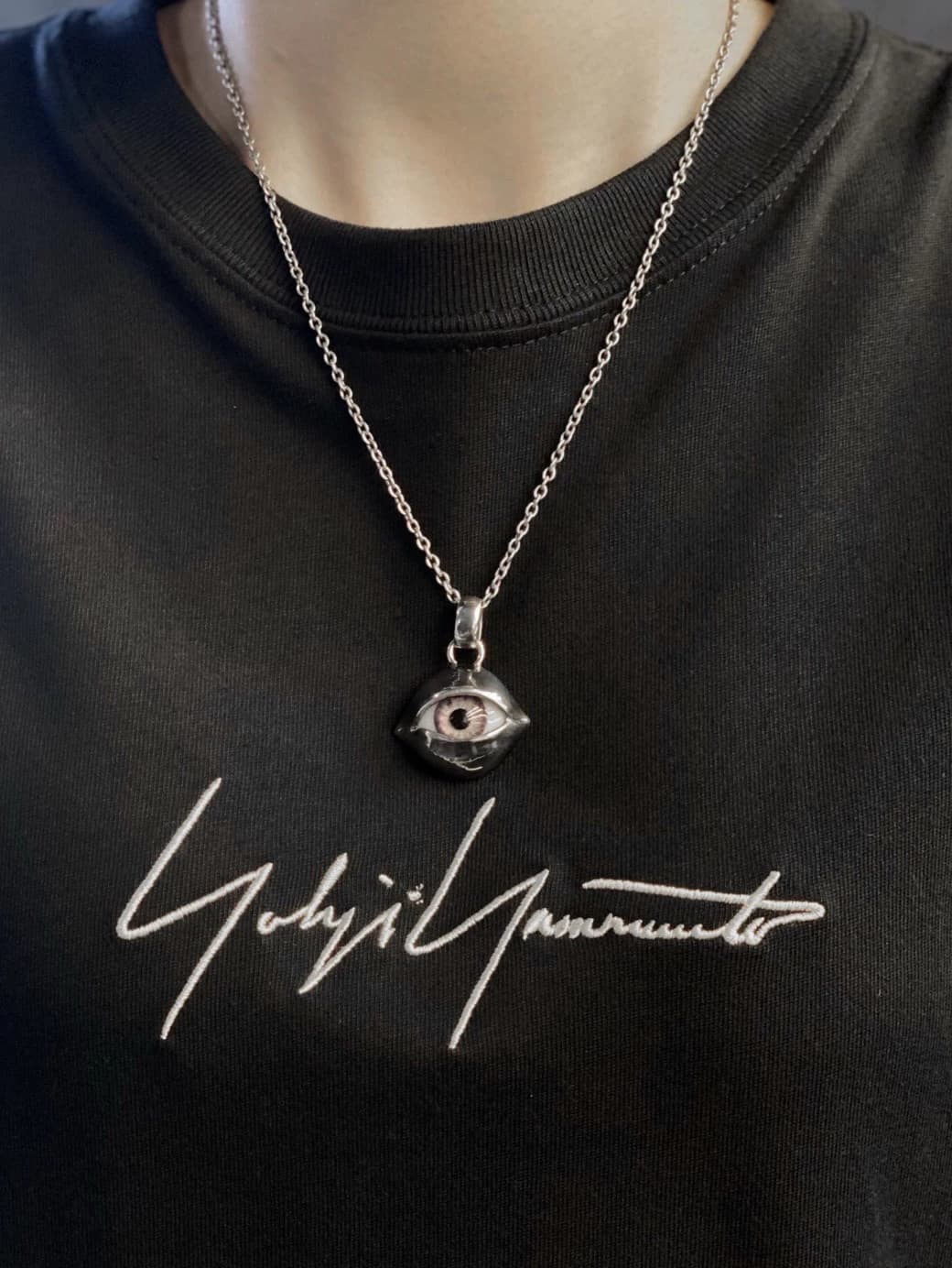 Yohji Yamamoto Yohji Eyes Sterling Silver Necklace Men and Women Trendy Light Luxury High end Design Niche Accessories Ins Hip Hop from Taobao