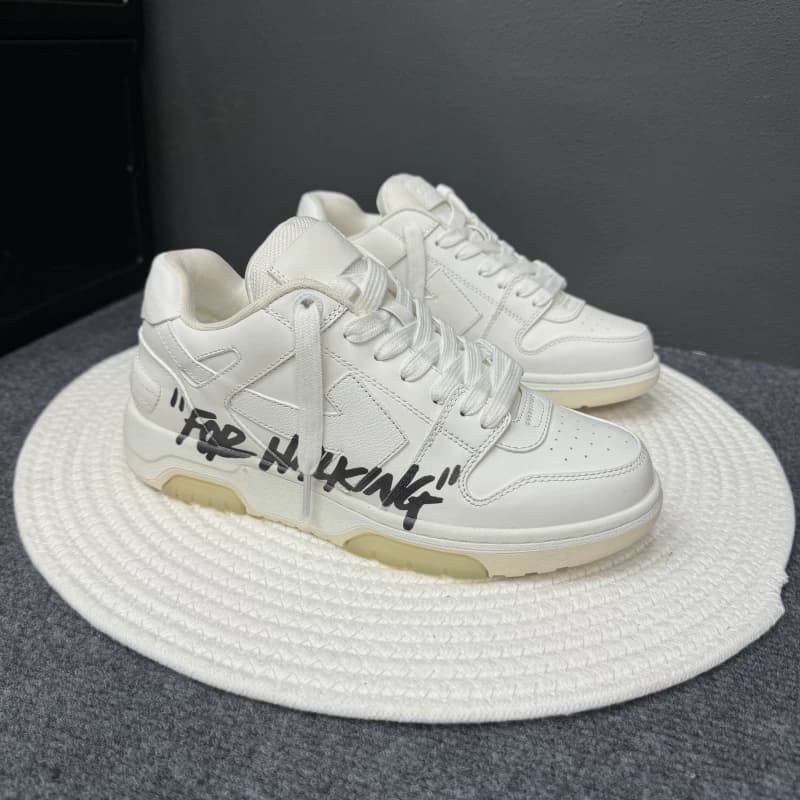 2024 summer off trendy brand sneakers men's genuine leather panda white shoes breathable low top sports casual shoes women's thick sole — product from Taobao, photo 1 of 1