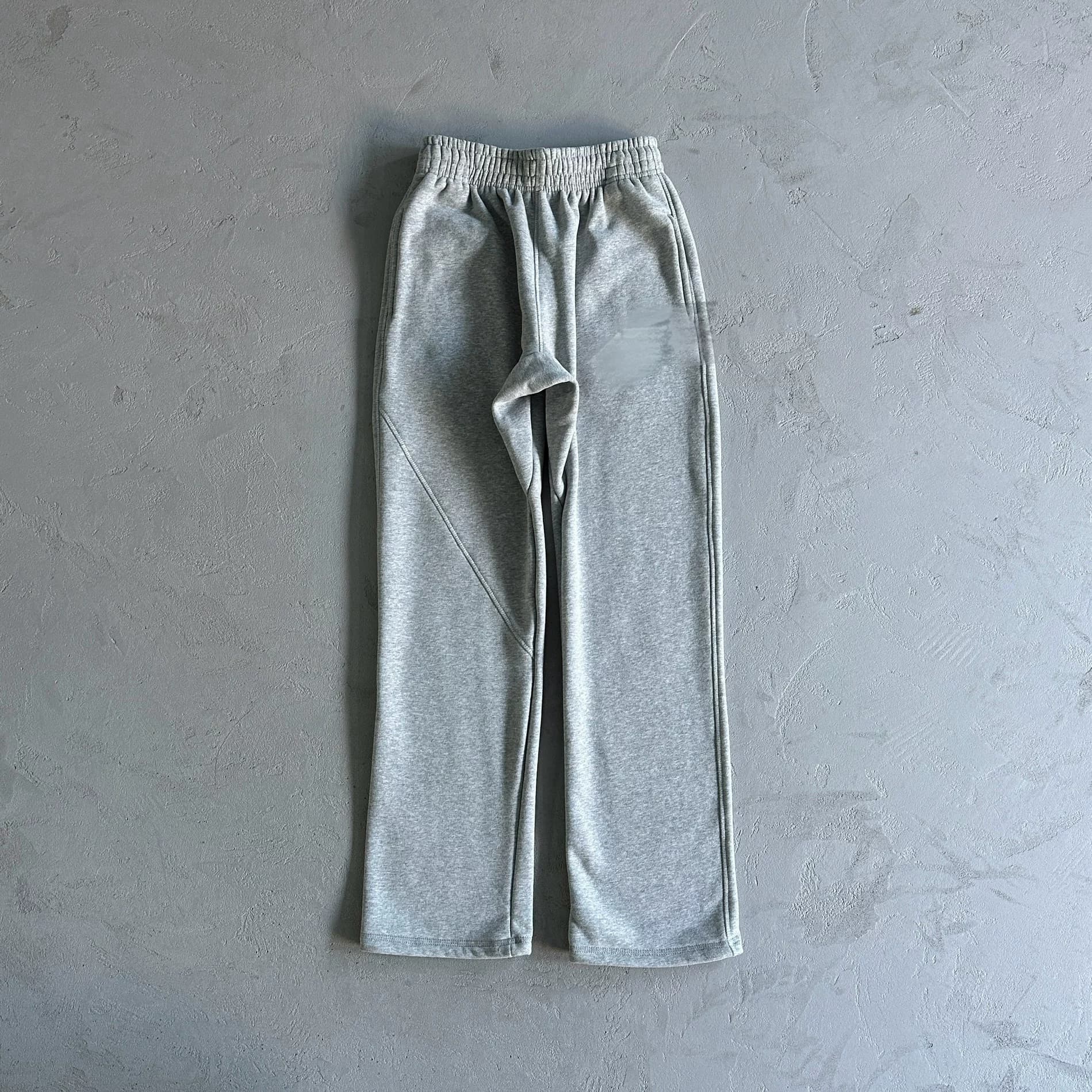 Evil C Star Heather Grey Straight Flared Pants from Taobao