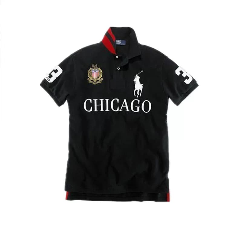 Summer city men's sports polo shirt large size t shirt stand collar retro high value top casual short sleeved t shirt men from Taobao