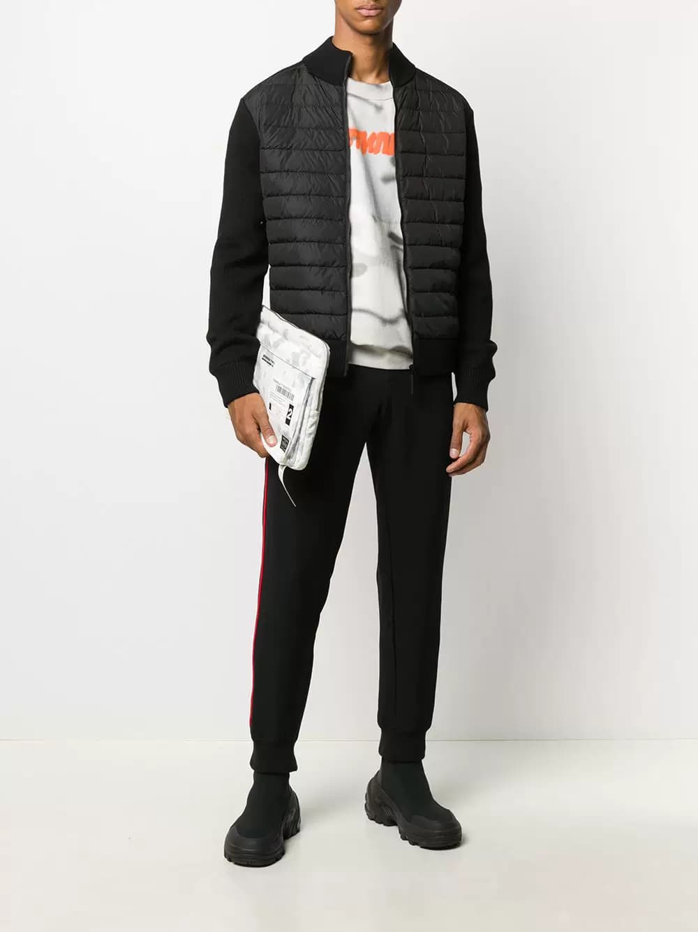 Wool Cardigan paneled down jacket from Taobao