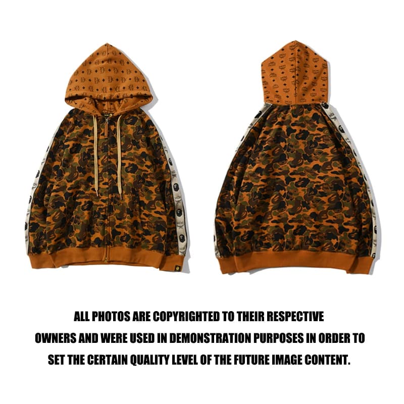 New winter fashion brand Ape Head joint camouflage desert sports sweatshirt for men and women ins style couple jacket thin from Taobao
