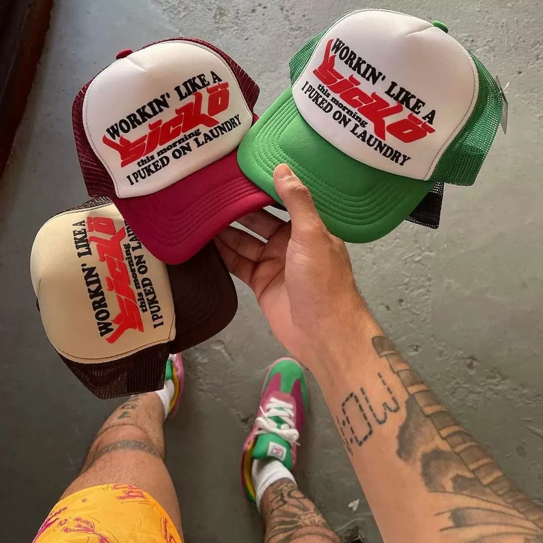 IAN CONNOR SICKO TRUCKER HAT American retro truck cap baseball cap Atlanta Limited from Taobao