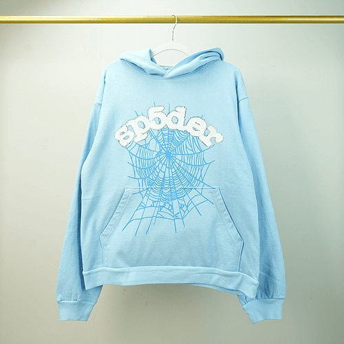 Spider Web Hoodie Hoodie Sky Blue from Taobao