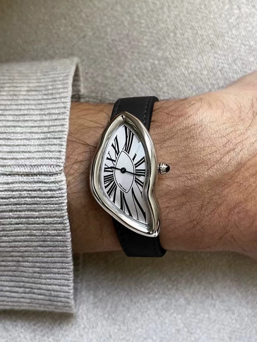 Alien crash melt twist y2k watch kiosk men's fashion retro high end ins niche design from Taobao