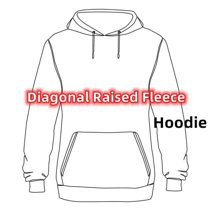 CPReps #ProID004 Diagonal Raised Fleece Hoodie — product from Taobao, photo 1 of 1