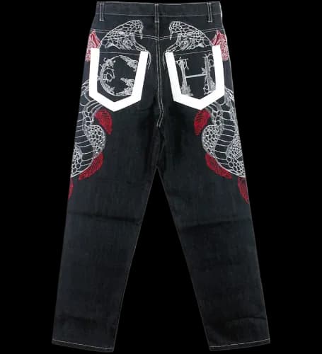 JNCO EMBROIDERED JEANS — Pants from 1688, photo 1 of 2
