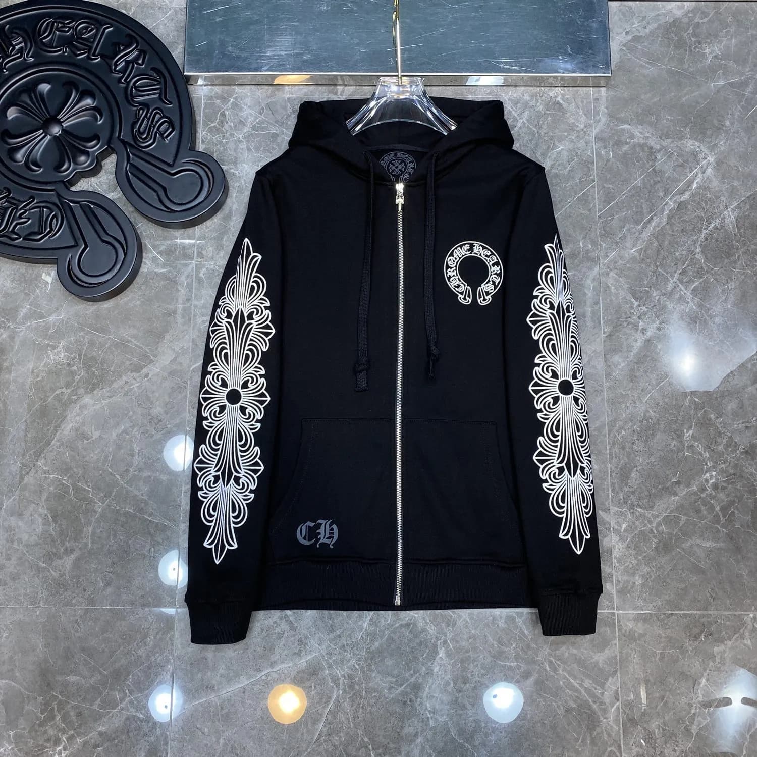 Chrome hearts zipper hoodie from 1688