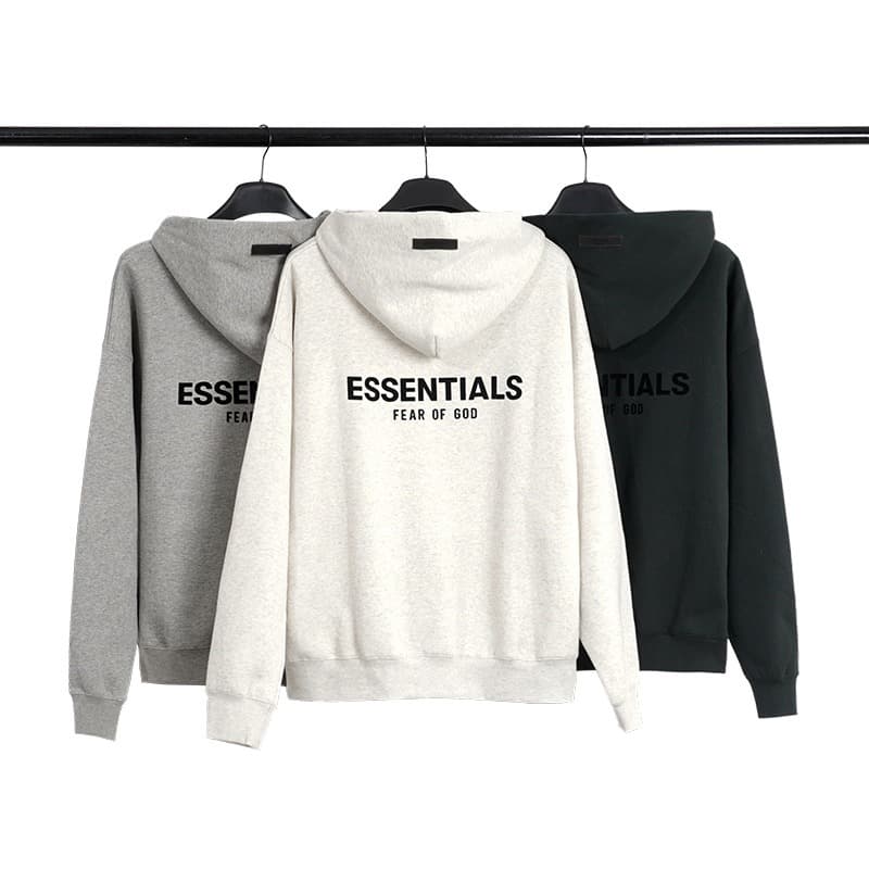 FOG double line ESSENTIALS flocking hooded sweatshirt high street loose casual American couple pullover men and women from 1688