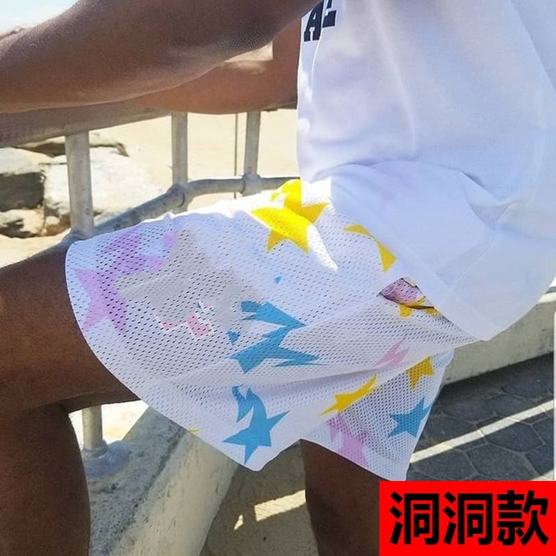EE American casual shorts fitness men's muscle sports shorts trendy beach pants mesh breathable cross border supply — product from 1688, photo 1 of 1