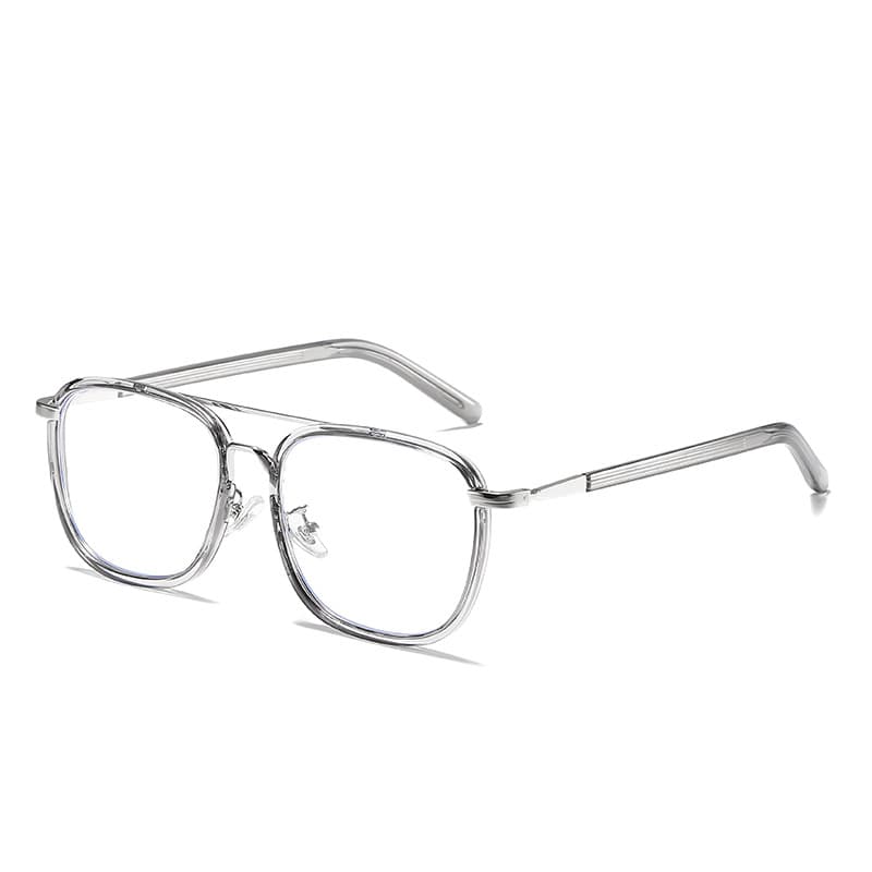 Pure titanium electroplating plate frame glasses Jay Chou big sword small face female eyebrow frame eyebrow wire frame fashion plain face — product from 1688, photo 1 of 1