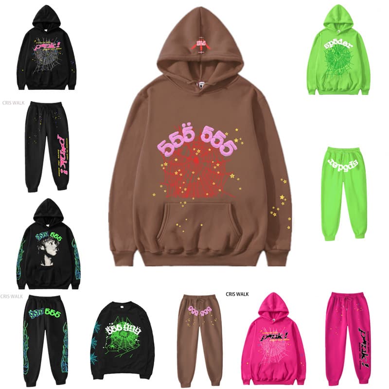 Cross border European and American hip hop singer letter 555555 printed couple sweatshirts men and women hoodies sweatshirts wholesale — product from 1688, photo 1 of 1