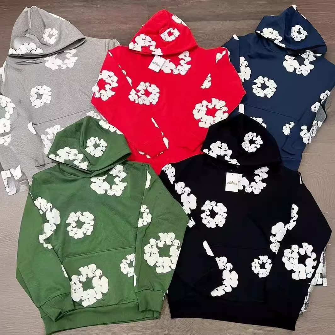 2024 European and American trendy brand foam printing loose sweatshirt Y2K hip hop street wear men and women pullover casual tops — product from 1688, photo 1 of 1