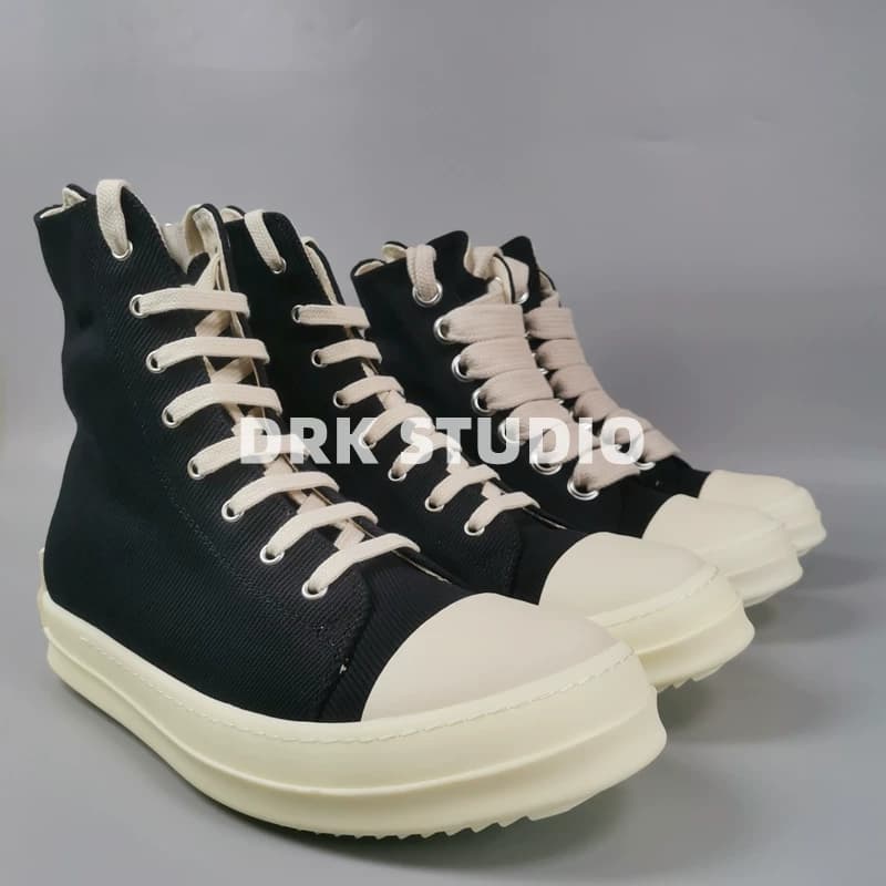 2022 new thick shoelaces RO sub line denim cloth back patch high top lace up men's and women's same style couple shoes — product from Taobao, photo 1 of 1