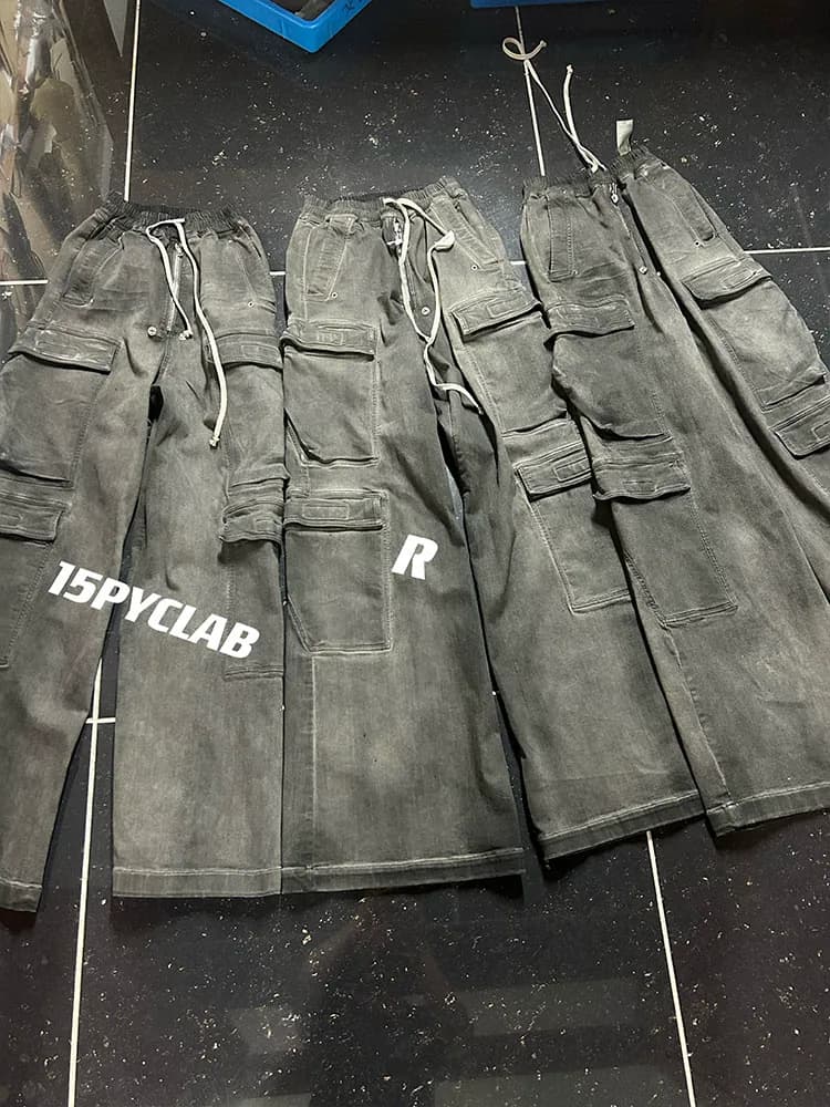 Original version RO main line 23SSBela Cargo heavy industry dirty wash smoke gray mop Cargo jeans — product from Taobao, photo 1 of 1