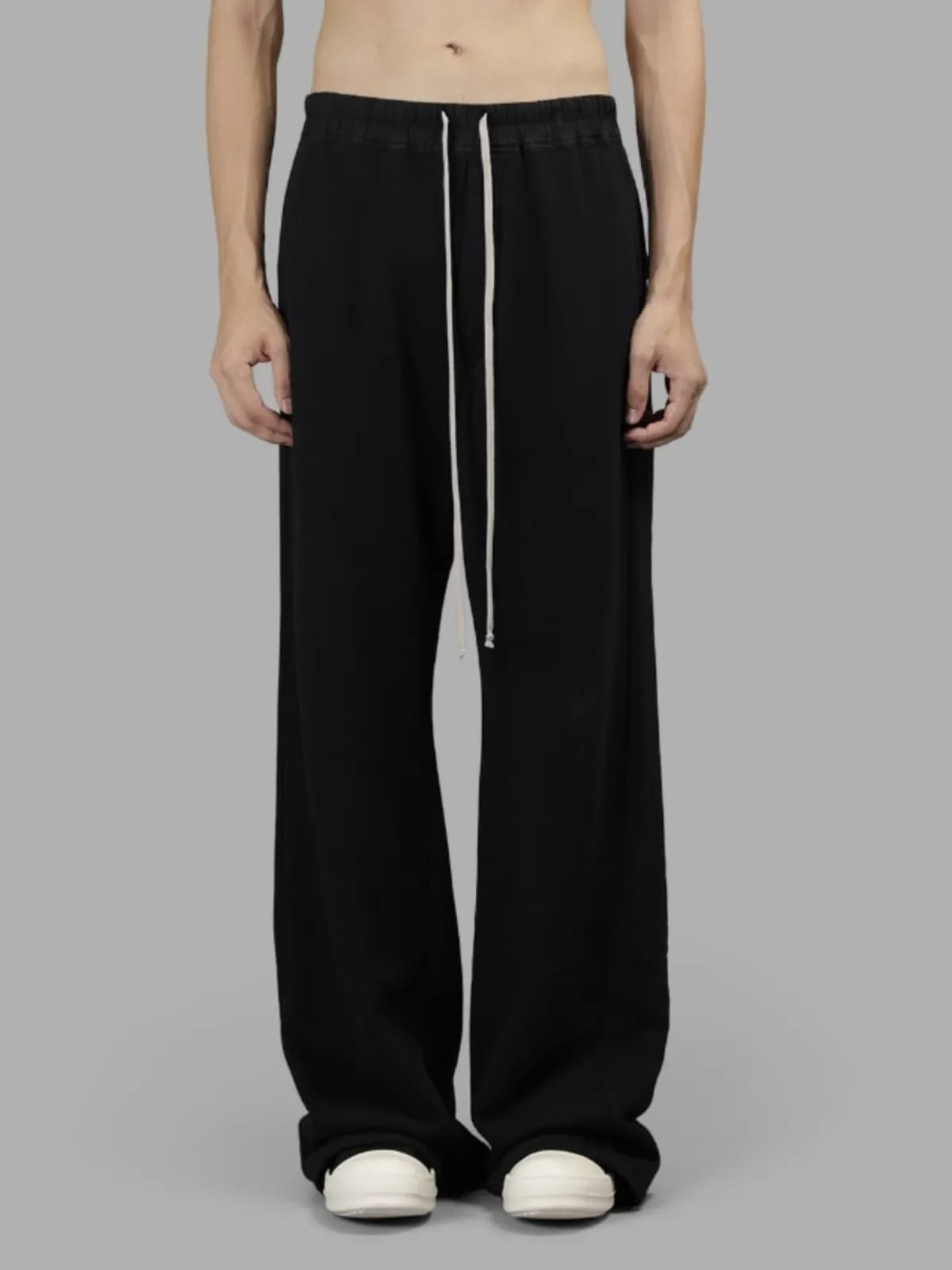 24RO style wide leg workwear sports trousers European and American high waisted floor length sweatpants trendy drawstring fat leg pants straight pants — product from Taobao, photo 1 of 1
