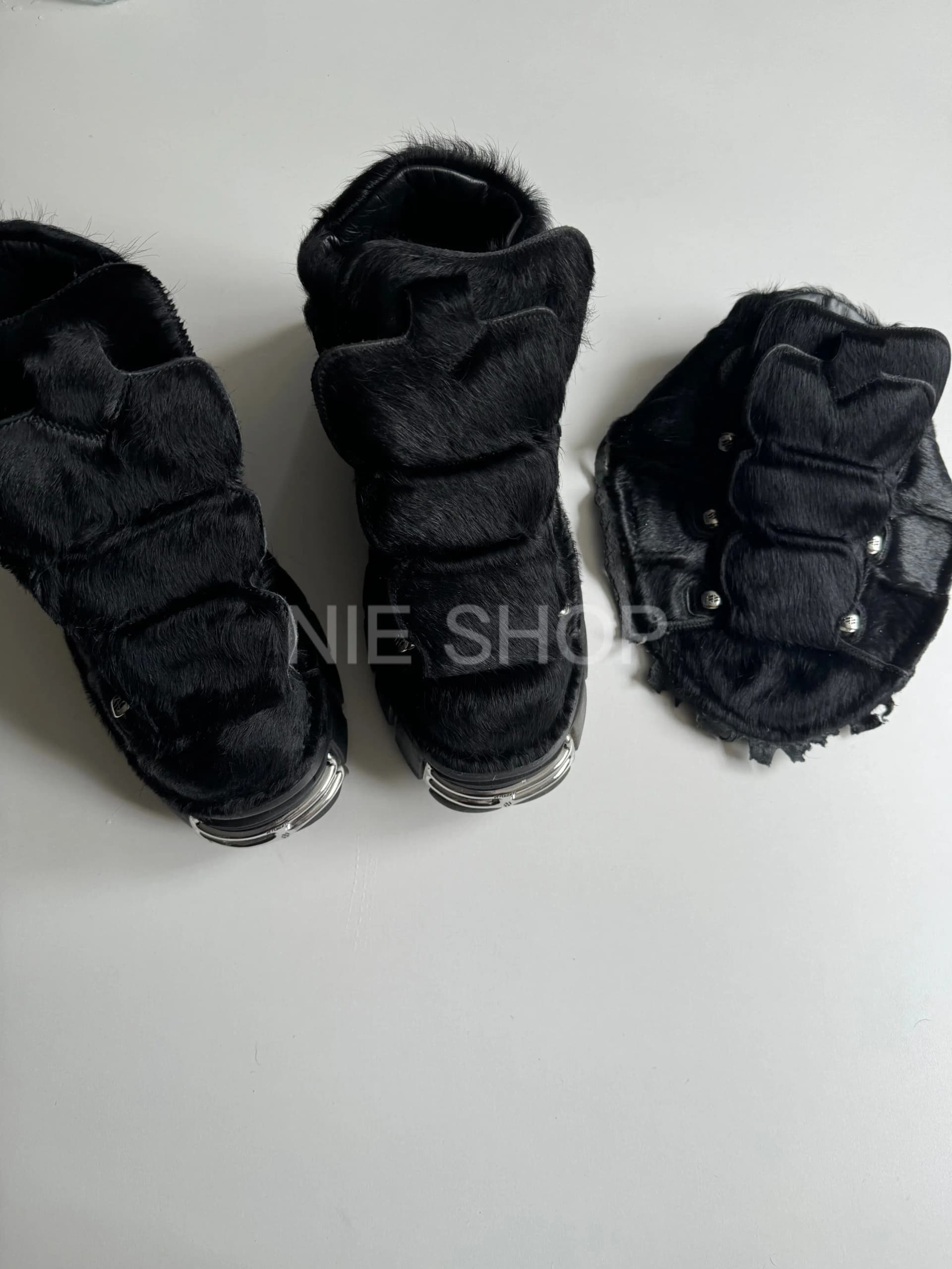 Independent vet joint vetements shoes horse hair punk y2k subculture metal thick soled shoes top men's Bi Ru — product from Taobao, photo 1 of 1